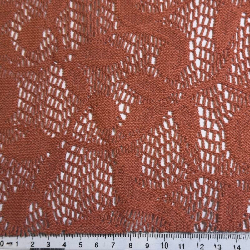 Luxury Leaf Pattern Crotchet Stretch Fabric- 135GSM