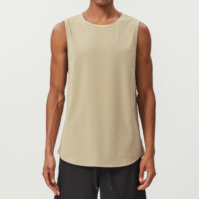 Men’s Cotton Gym Tank Top – Sleeveless Muscle Fit