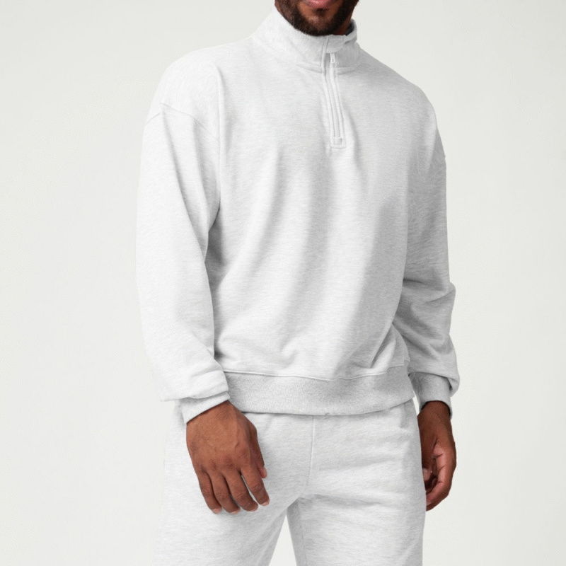 Men’s Quarter-Zip Cadet Collar Sweatshirt