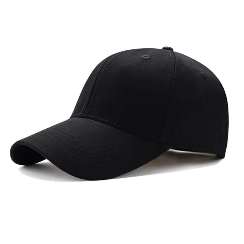 Black Customizable Cotton Baseball Cap – Adjustable Fit