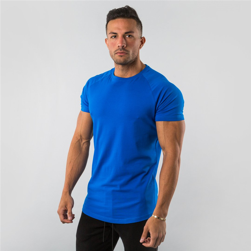 Men's Long Cut Crew Neck Cotton T-Shirt