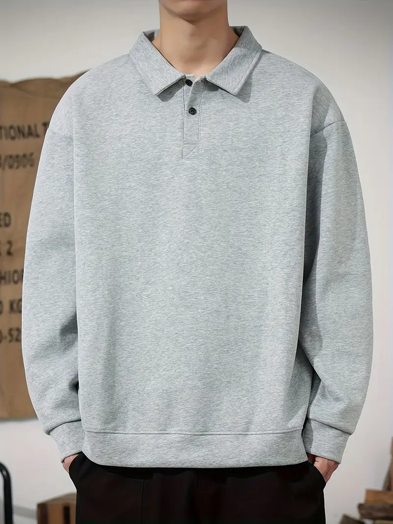 Men’s Polo Collar Sweatshirt